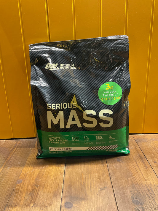 גיינר סיריוס מאס אופטימום בטעם כרימה וקוקיז – Optimum Serious Mass Gainer 5.4 kg