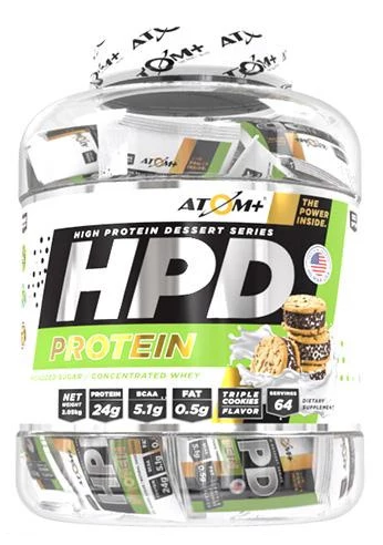 אבקת חלבון ATOM+ HPD בטעם טריפל עוגיות