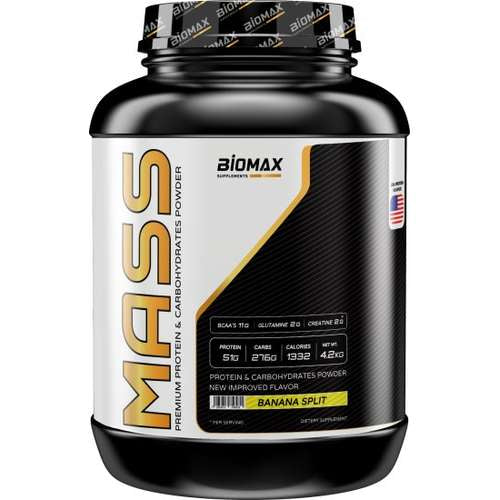 ביומקס מאס גיינר 4.2 ק"ג בטעם בננה | BIOMAX MASS GAINER
